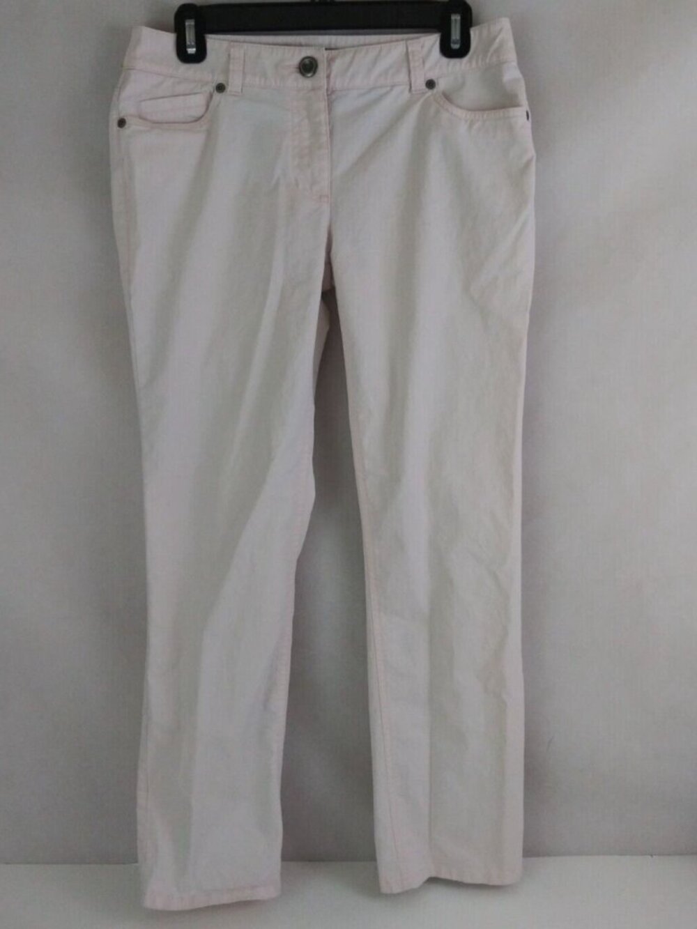 Chico's Women's Pale Pink Low Rise Straight Leg Jeans Size 0 Short